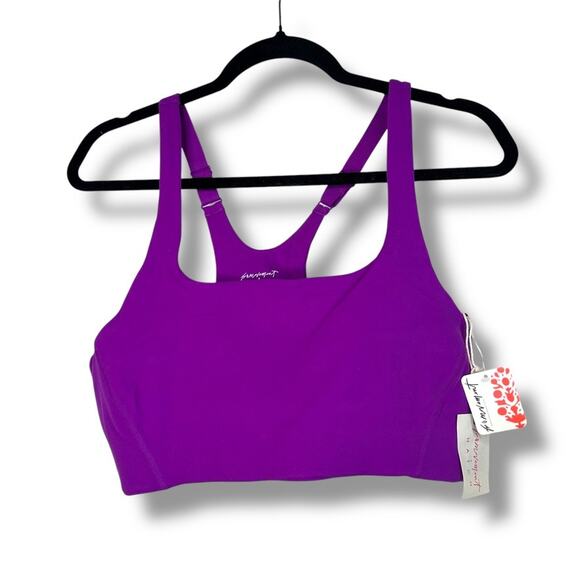 FP Movement x Hatch NWT Pink Fluorescent Berry Square Neck Maternity Sports Bra - Picture 1 of 9